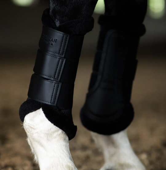 Equestrian Stockholm fur - mesh peesbeschermers zwart