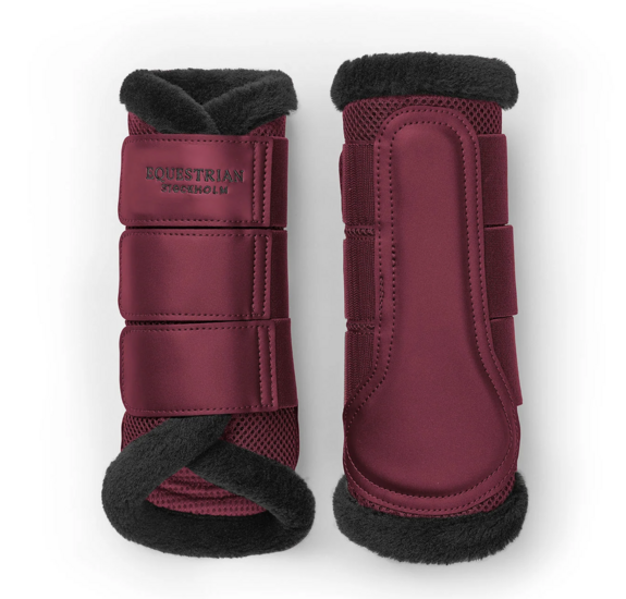 Equestrian Stockholm fur - mesh peesbeschermers Merlot