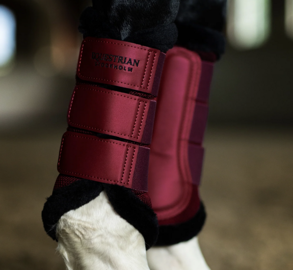 Equestrian Stockholm fur - mesh peesbeschermers Merlot