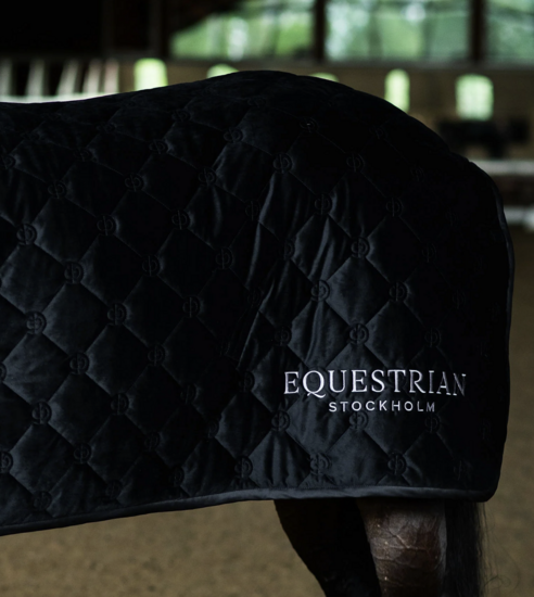Equestrian Stockholm Velvet deken zwart