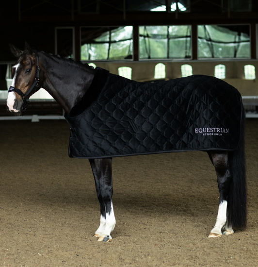 Equestrian Stockholm Velvet deken zwart