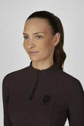 Pikeur 228430   zip - rip - shirt chocolate 