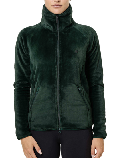 Equestrian Stockholm Velvet Fleece vest Sycamore Green