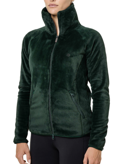 Equestrian Stockholm Velvet Fleece vest Sycamore Green