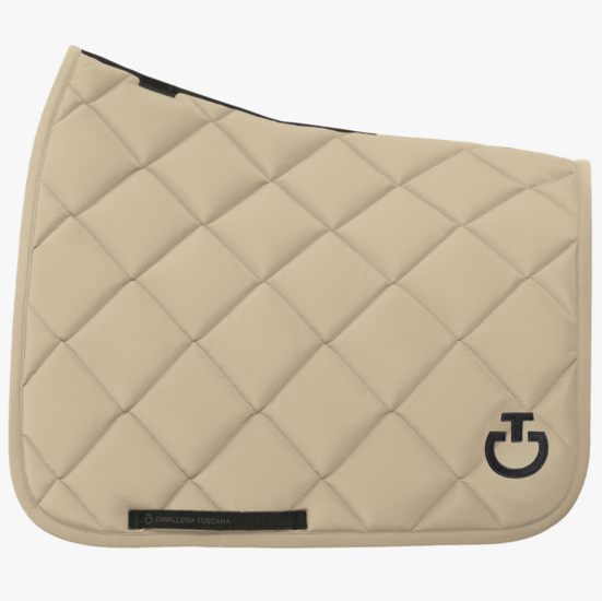 Cavalleria Toscana Diamond Quilted Jersey Dressuur Creme met zwart logo 