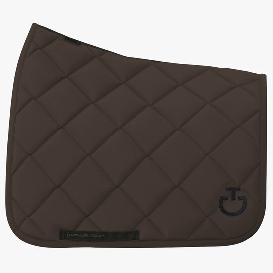 Cavalleria Toscana Diamond Quilted Jersey Dressuur Espresso met zwart logo 