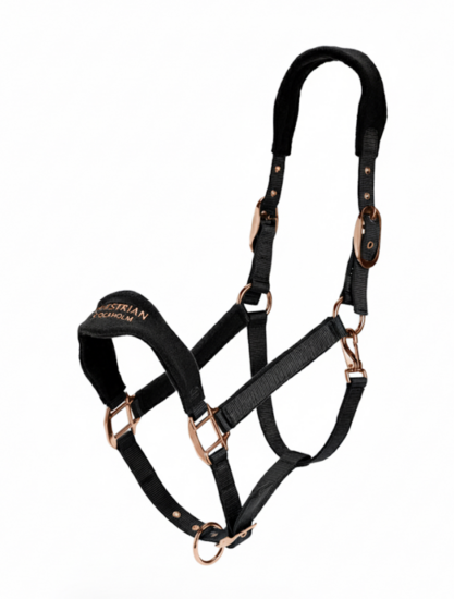  Equestrian Stockholm Anatomic Fleece Halster Black Blush