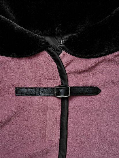 Equestrian Stockholm fleece deken met Fur kraag - Blush 