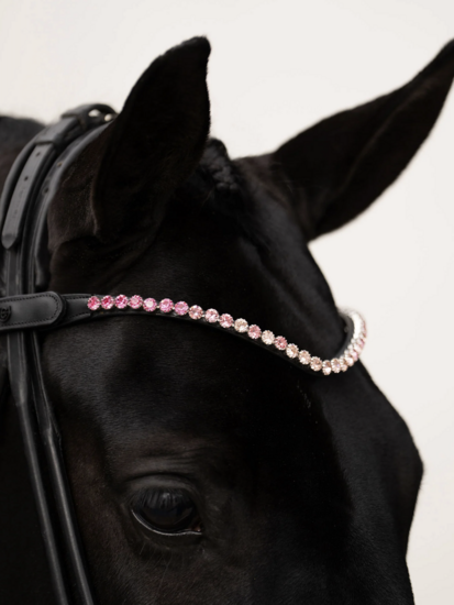 Equestrian Stockholm frontriem Faded Pink 8 mm full