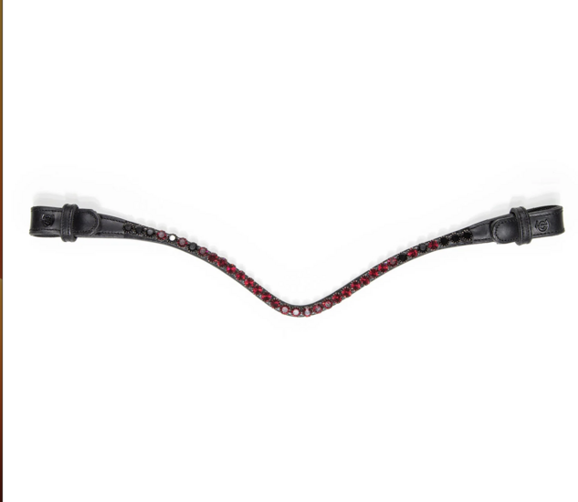 Equestrian Stockholm frontriem   8 mm  Merlot