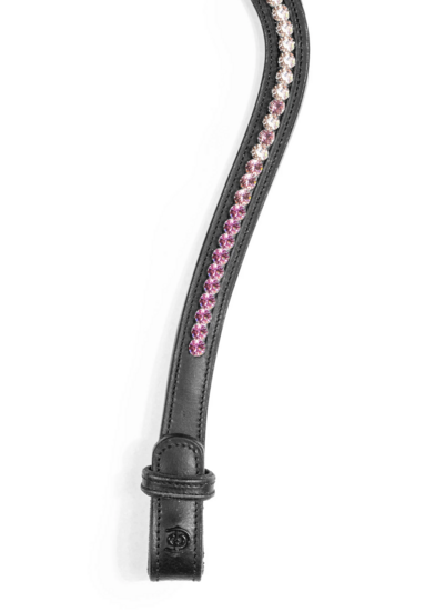 Equestrian Stockholm frontriem Faded Pink 6 mm full