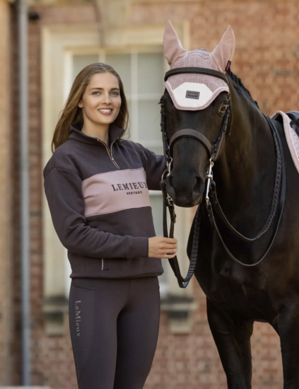 Le Mieux  Heritage Heritage Quarter Zip Sweat cocoa