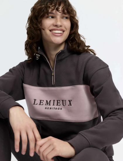 Le Mieux  Heritage Heritage Quarter Zip Sweat cocoa