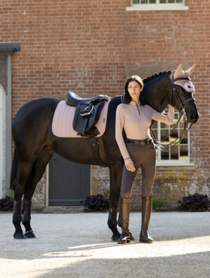 Le Mieux Heritage Herringbone dressuur wild rose  full