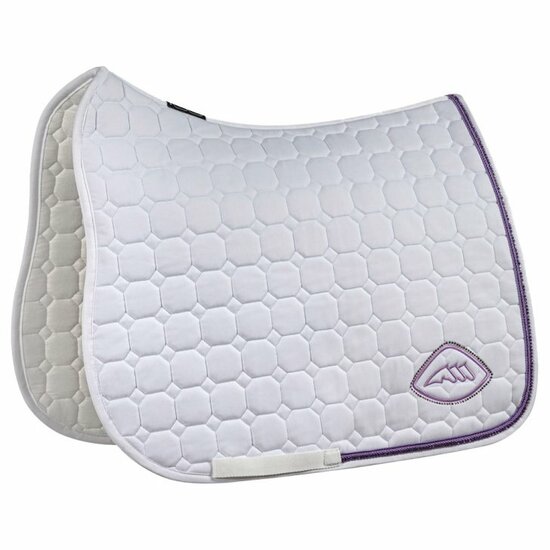 Equiline zadeldekje OctagonDressuur EQGLOC Wit met paars Full