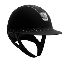 Samshield Cap Miss Shield  zwart Matt met aztec top en frontal band N.7