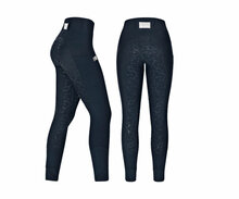 Equito rij legging Navy silver 