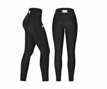 Equito rij legging black  silver 