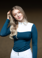 Equestrian Stockholm Light Breeze Top Blue Meadow