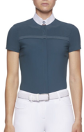 Cavalleria toscana Collar Perforated Insert S/S Competition Shirt Groen