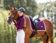 Equestrian Stockholm Purple white edge Dressage