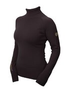Equestrian Stockholm  knitted polo top Golden Brown