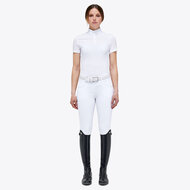 Cavalleria Toscana dash wedstrijd shirt korte mouw wit 