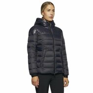 Cavalleria Toscana Shiny/Matte Nylon Hooded Puffer Navy