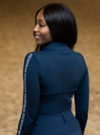 Equestrian Stockholm Power top Modern tech navy