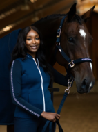 Equestrian Stockholm Power top Modern tech navy