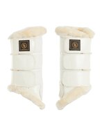 BR leg protectors Majestic White Lacquer Croco