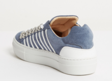 Kingsley sneaker Cross bruin soft leer met jaguar print 