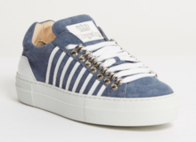 Kingsley sneaker Cross bruin soft leer met jaguar print 