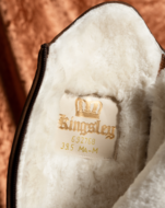 Kingsley rijlaars Orlando 01, Nubuck brown met wit schapenbont 39,5 MA-M