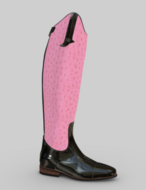Kingsley rijlaars Olbia 01 zwarte lak met Ostrich pink Schacht maat 38 MA-M