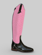 Kingsley rijlaars Olbia 01 zwarte lak met Ostrich pink Schacht maat 38 MC-M