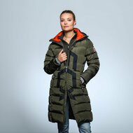 ECX fashion lange dames jas groen