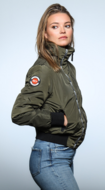 ECX fashion kort bomber jack dames jas groen