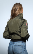 ECX fashion kort bomber jack dames jas groen