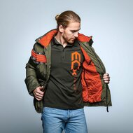 ECX fashion Heren Korte Jas Groen/Oranje