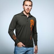 ECX fashion Heren Polo Shirt Long Sleeve Groen