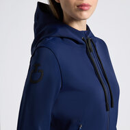 Cavalleria Toscana Perforated Jersey Insert W/Hooded Kobalt Blauw