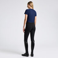 Cavalleria Toscana Perforated Jersey T-shirt Kobalt Blauw
