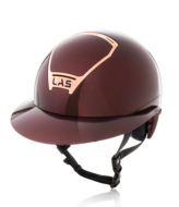 LAS Cap Opera Lady Visor Metal Shiny Burgundy met trim Rose Gold