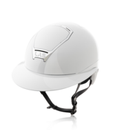 LAS Cap Opera Lady Visor Metal Shiny Wit met CROMO trim 