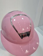 LAS Cap Opera Lady Visor Metal Shiny Pink met trim Silver