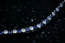 Mon&egrave;re mat zwart frontriem classic Crystal/Sapphire