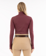 ANKY mockneck shirt Windsor Wine - lange mouw