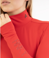 ANKY mockneck shirt Equestrian Red - lange mouw