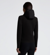 Cavalleria Toscana  hybrid puffer / tech knited hooded jacket zwart 